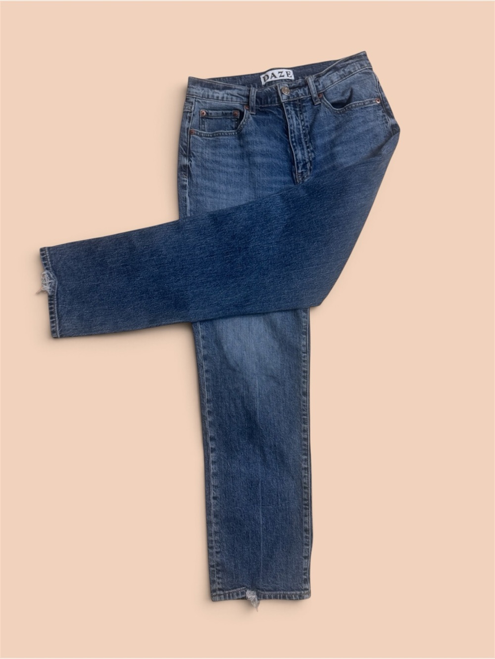 DAZE Tough Love "Straight Up" High Rise Jeans - Stunner Wash Size 26.